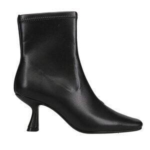 Vaneli Gabris Black Stretch Leather Ankle Booties Zip 2.75" Heel Size 10 NIB